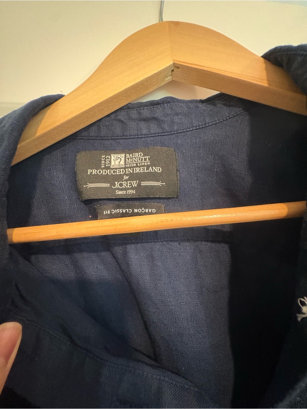 EUC | J. Crew Navy Button-Down Linen Shirt| Size 8 - Picture 8 of 8